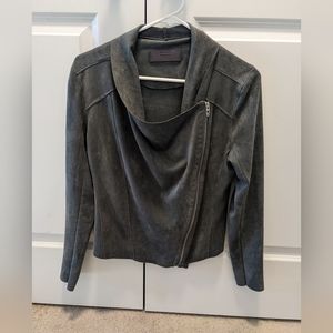 BLANKNYC Drape Front Faux Suede jacket